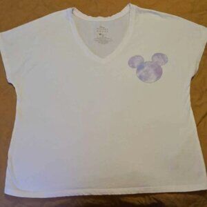 Disney Mickey Mouse Shirt Women’s Sz XL T-Shirt Short Sleeve White